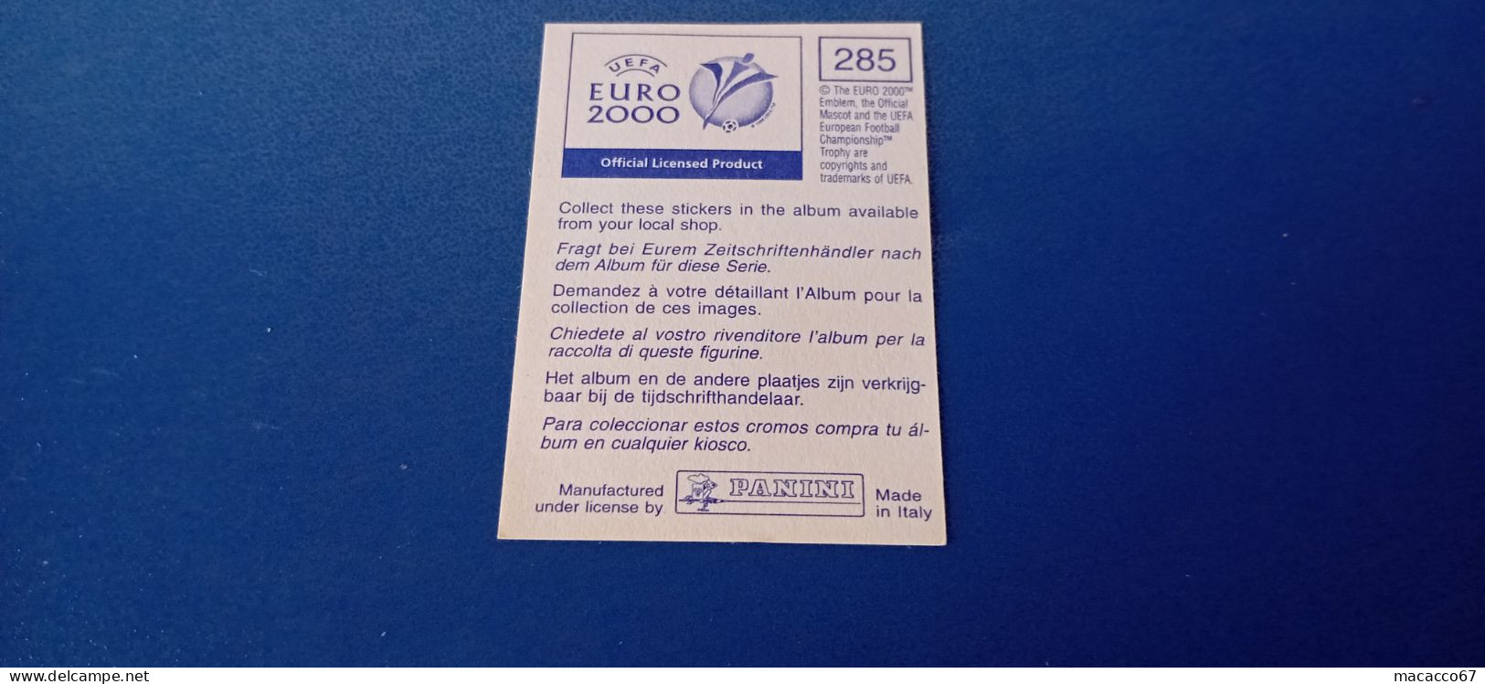 Figurina Panini Euro 2000 - 285 Overmars Olanda - Edition Italienne