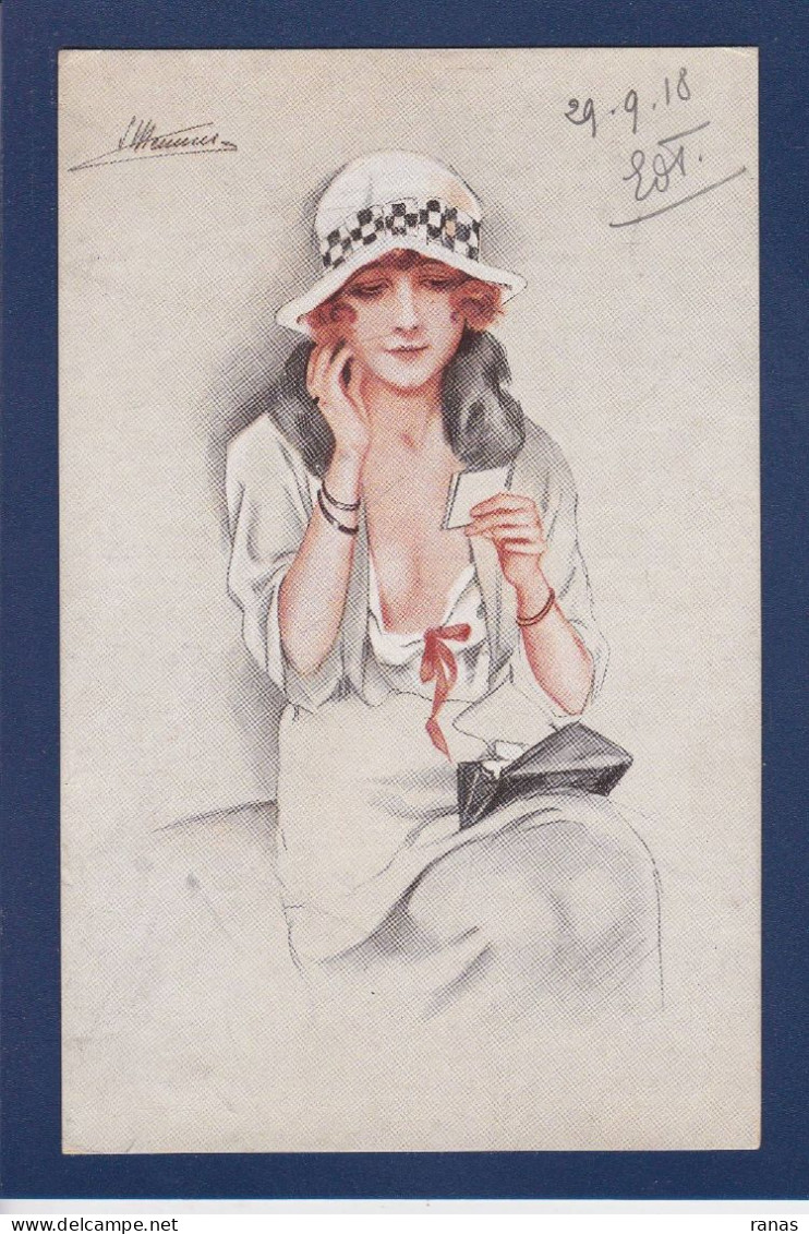 CPA Meunier Suzanne Femme Woman Art Nouveau écrite - Meunier, S.