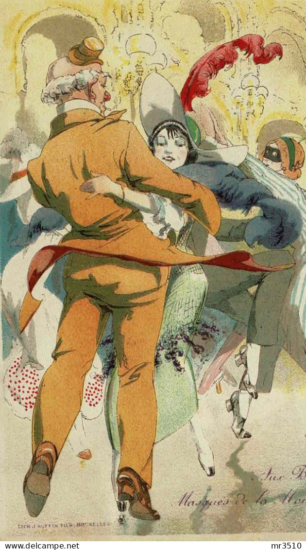 Aux Bals Masqués De La Monnaie - 1926 - Illustrator Alfred Ost - Festivals, Events