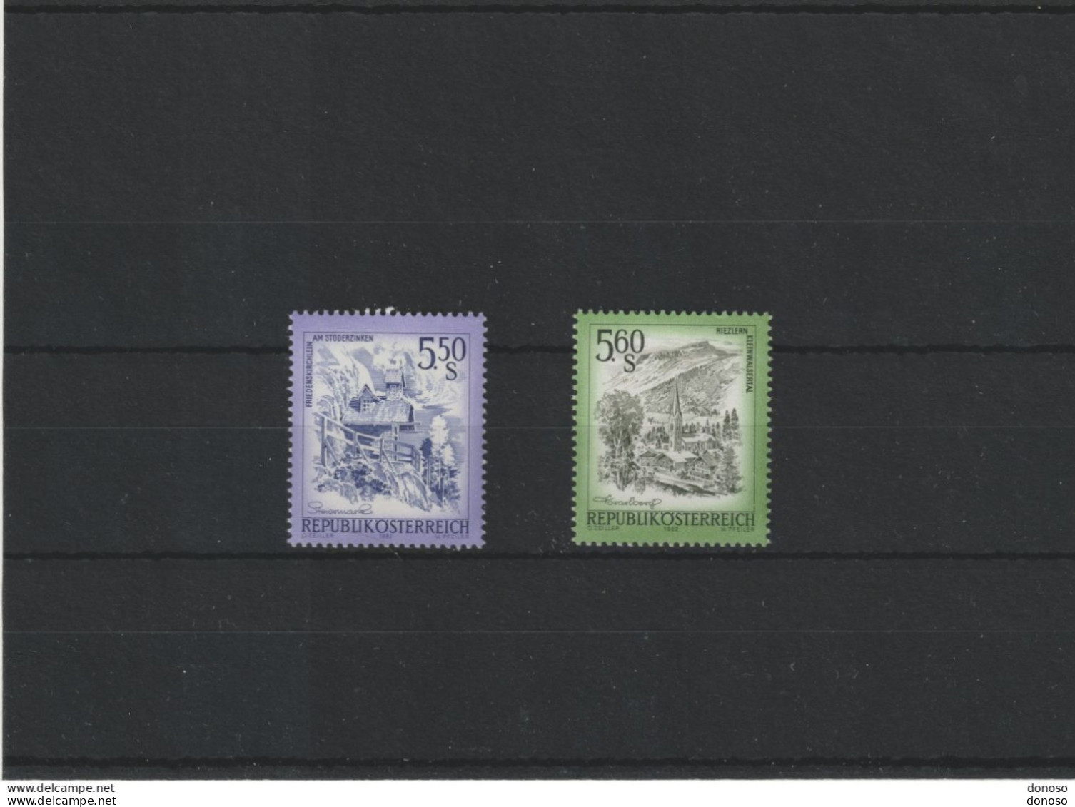 AUTRICHE 1982 Série Courante, Paysages Yvert 1539-1540 NEUF** MNH Cote 5,50 Euros - Unused Stamps