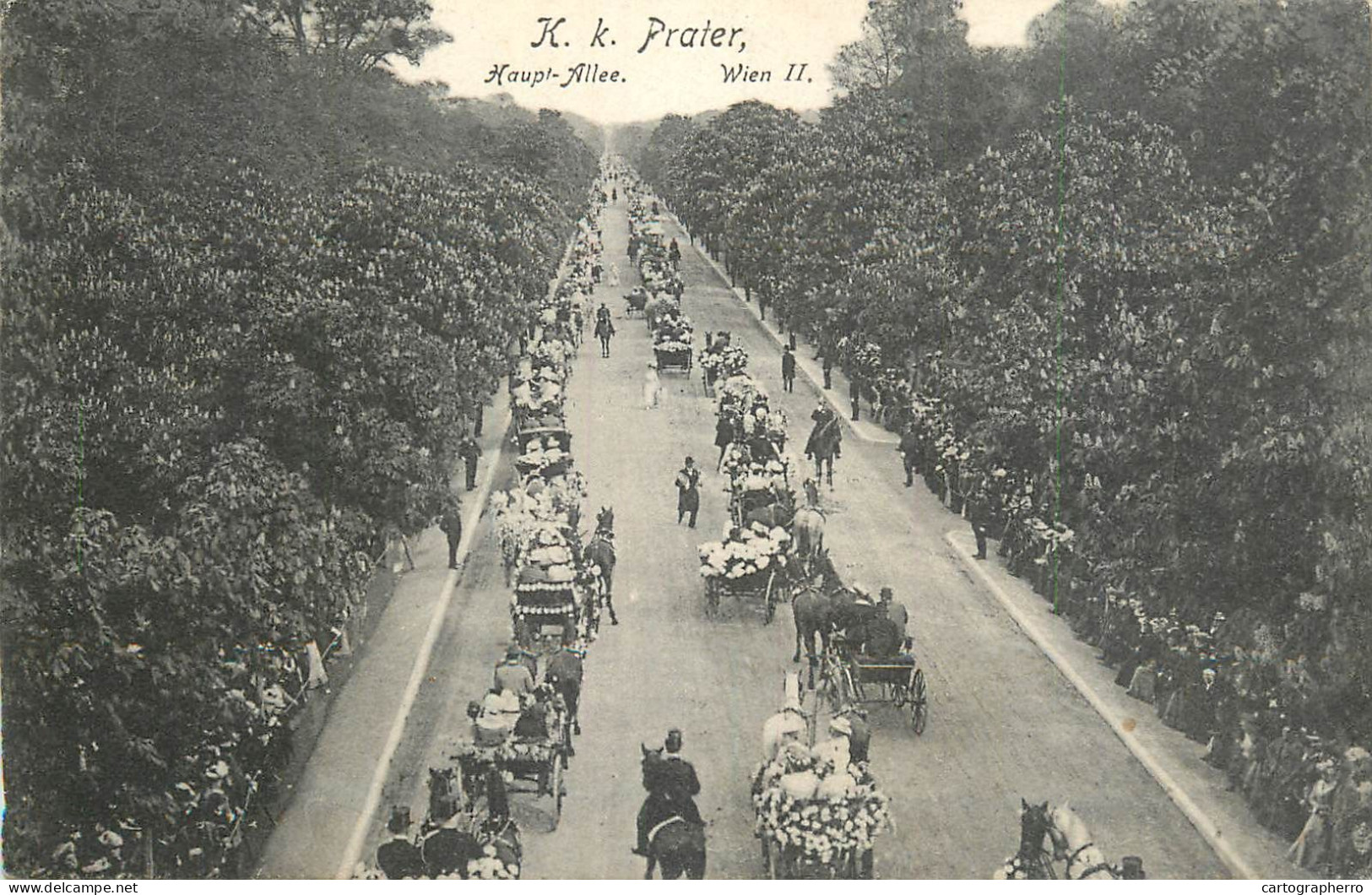 Postcard Austria Prater Carriages - Prater