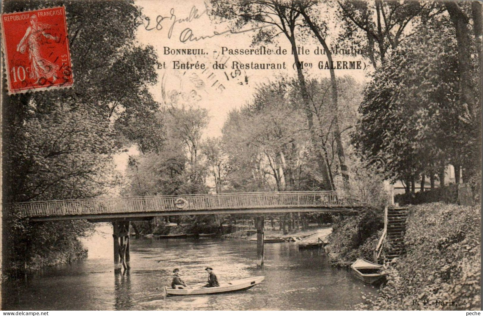 N°2902 W -cpa Bonneuil -passerelle De L'île Du Moulin- - Bonneuil Sur Marne