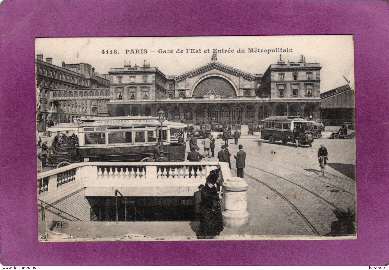 75 10 PARIS 10e  PARIS Gare De L'Est Et Entrée Du Métropolitain  Autobus - Métro Parisien, Gares