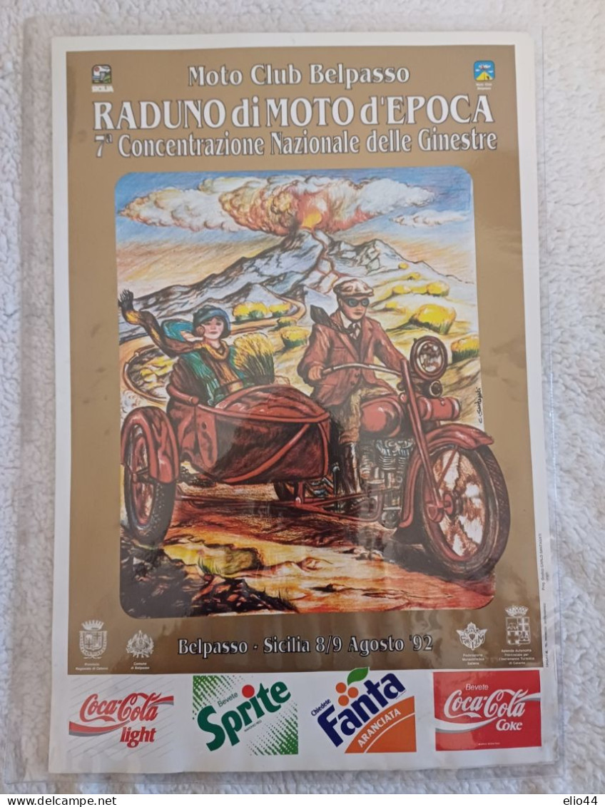 Altri Temi E Collezioni - Poster Raduni Moto Epoca - 7^ Concentrazione Nazionale Delle Ginestre - - Other & Unclassified