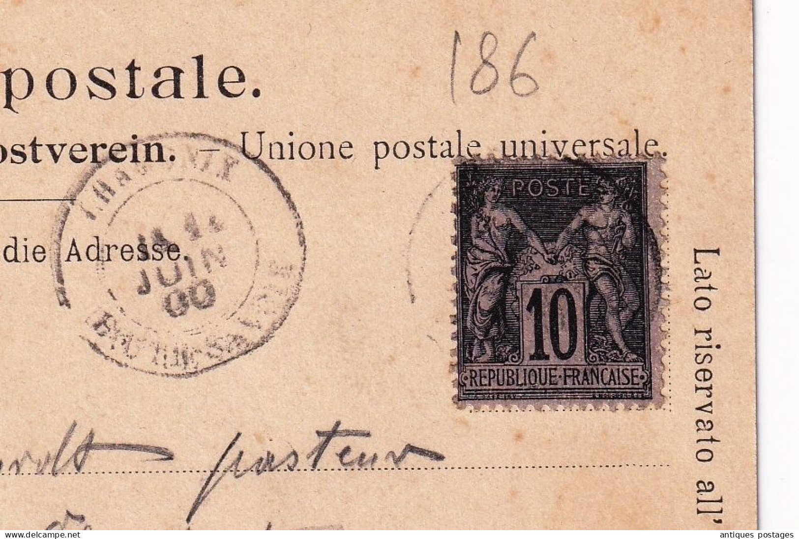Carte Postale 1900 Chamonix Haute Savoie Mont Blanc Argentières Type Sage Basel Bâle Suisse - 1898-1900 Sage (Type III)