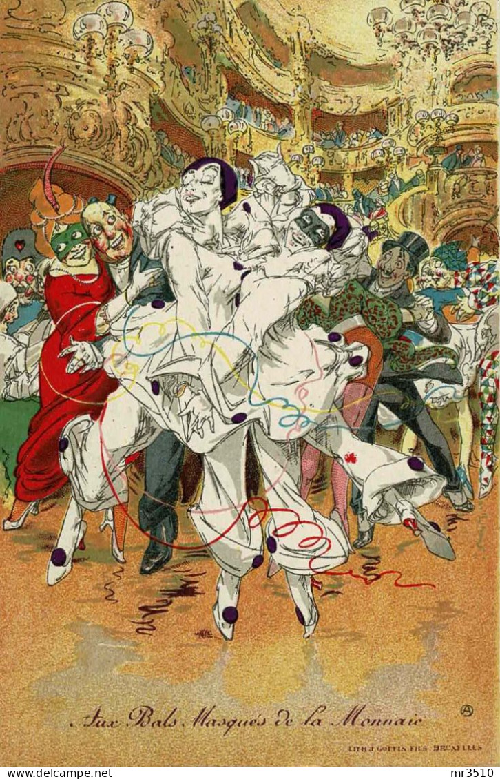 Aux Bals Masqués De La Monnaie - Illustrator Alfred Ost - Festivals, Events