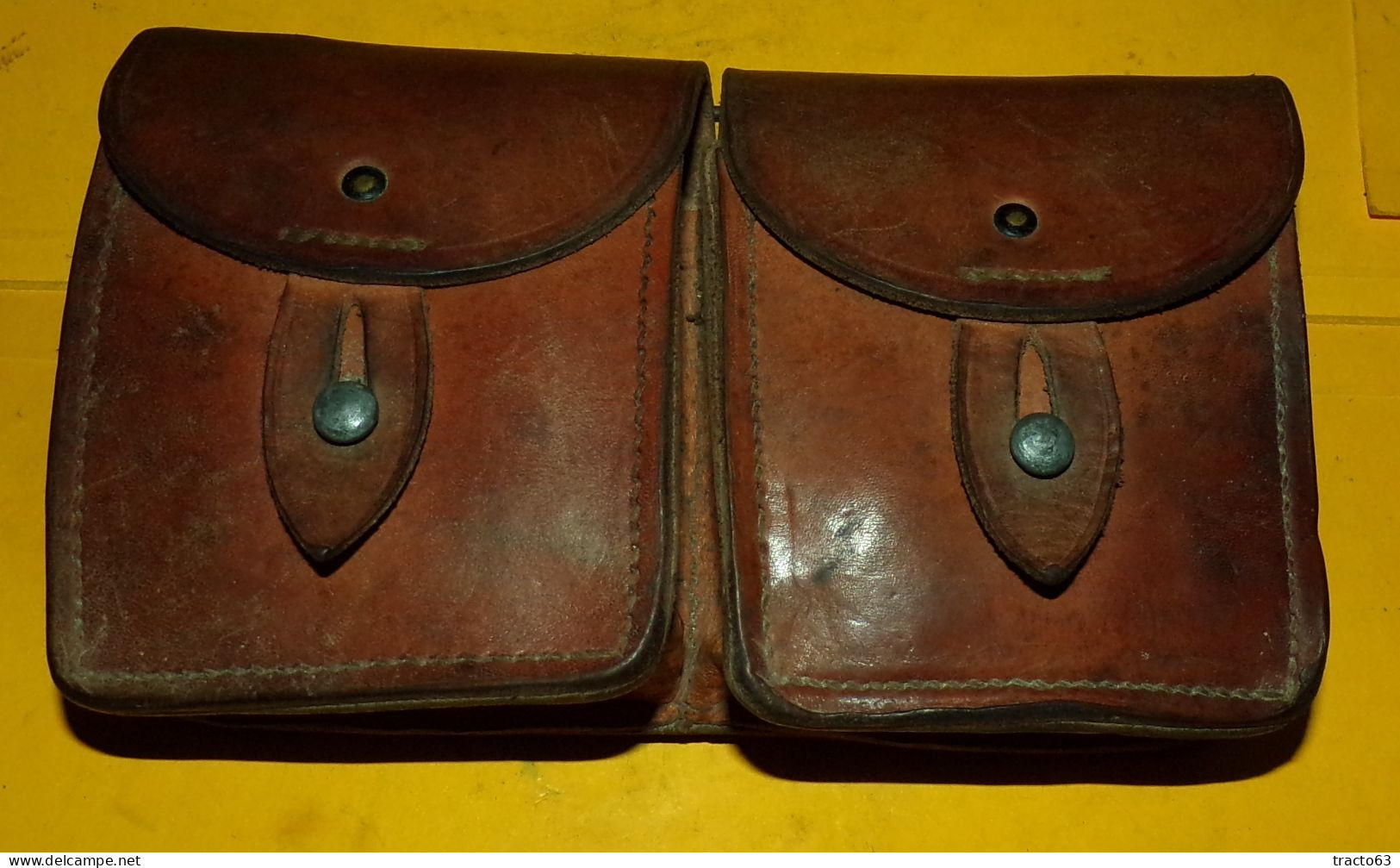 FOURNITURE DE MAS 36 ETUI EN CUIR DE L'ARMEE FRANCAISE PERIODE GUERRE INDOCHINE ET ALGERIE , FABRICATION FRANCAISE , BON - Ausrüstung