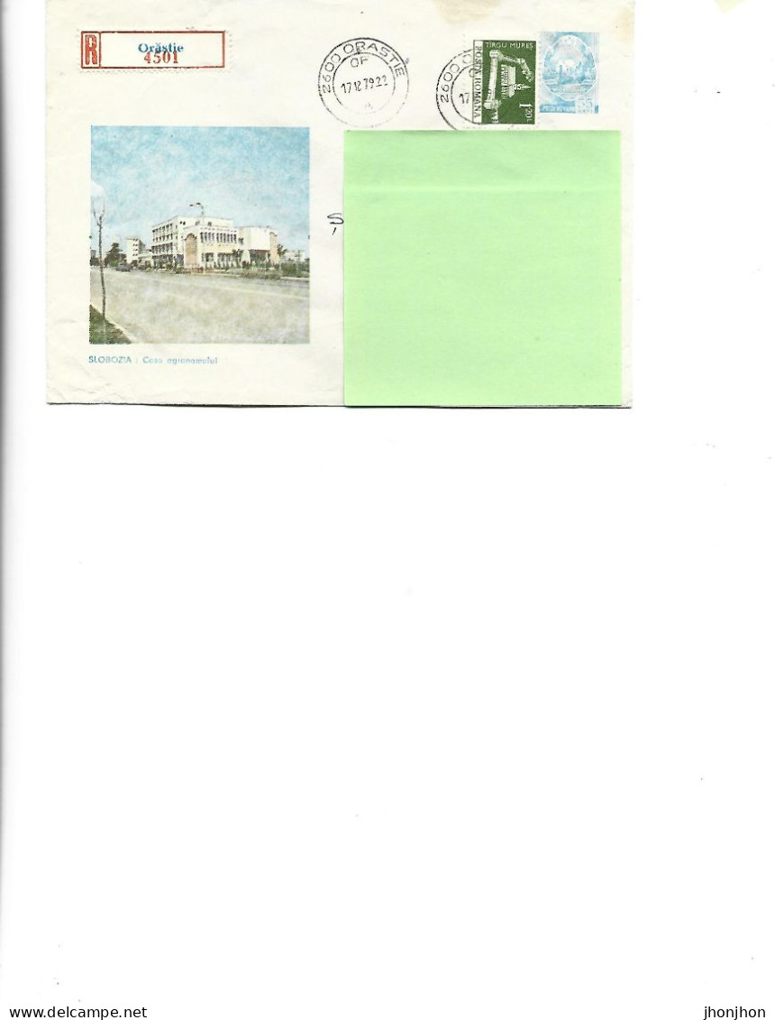 Romania - Postal St.cover Used 1979(302) -  Slobozia - House Of The Agronomist - Entiers Postaux