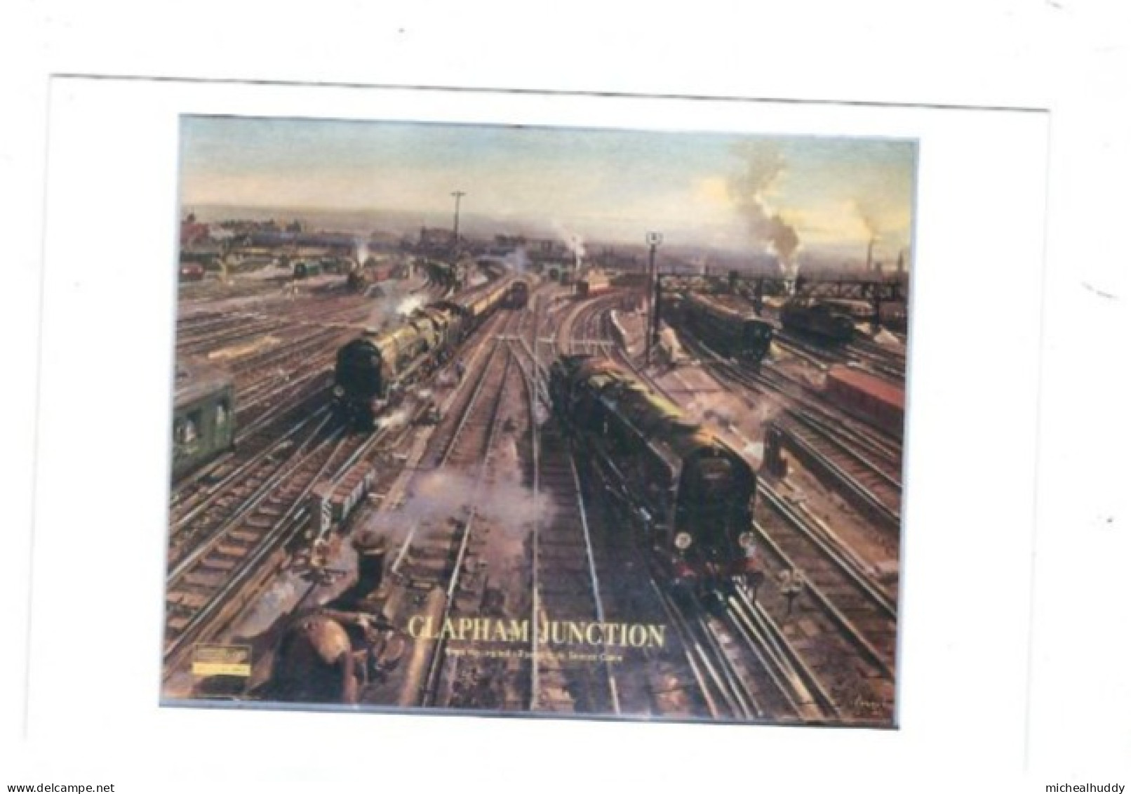 RAIL POSTER UK ON POSTCARD    BRITISH RAILWAYS  CLAPHAM JUNCTION  CARD NO 10176097 - Zubehör