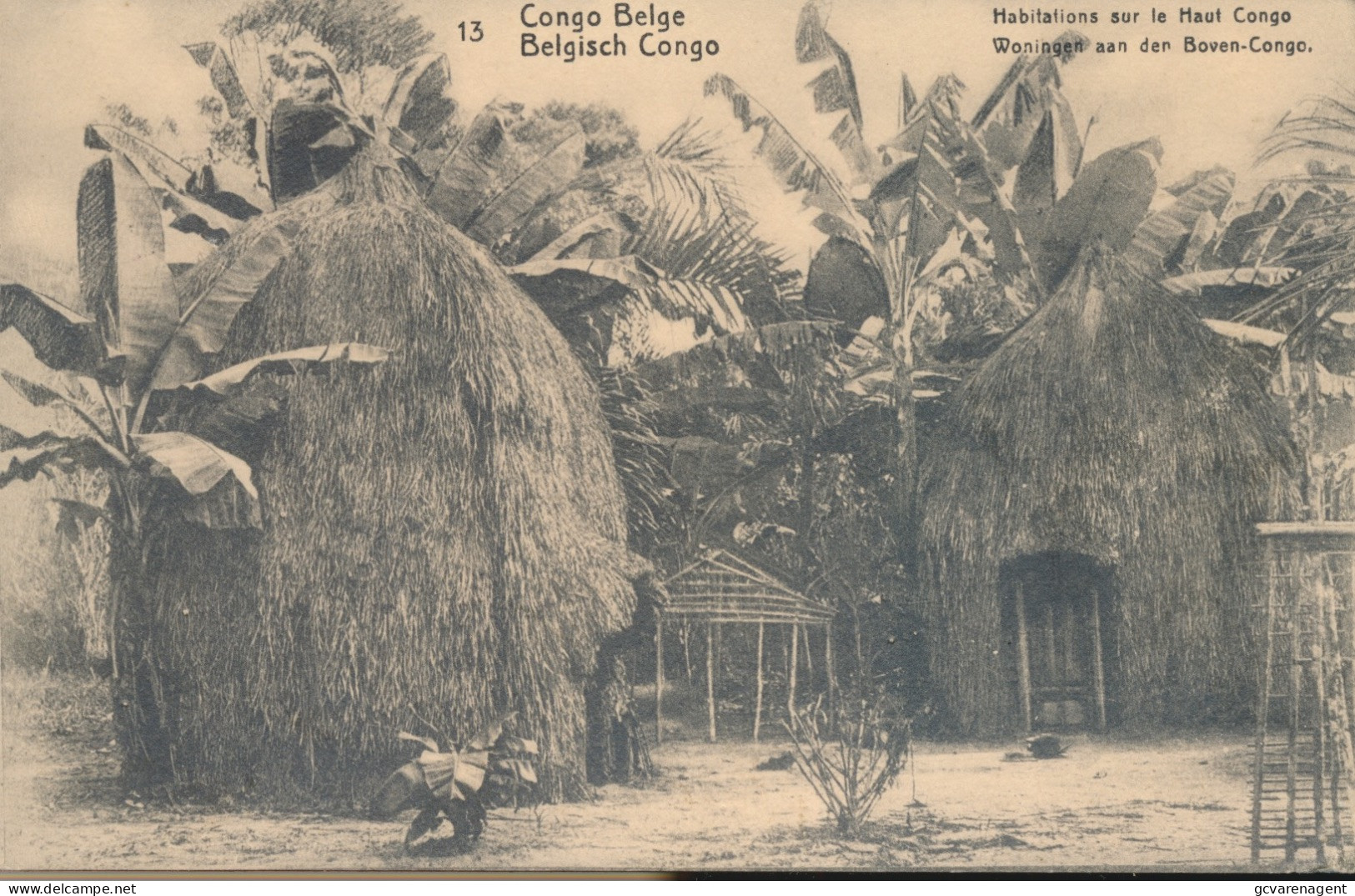 CONGO BELGE         HABITATIONS SUR LE HAUT CONGO - Congo Belge
