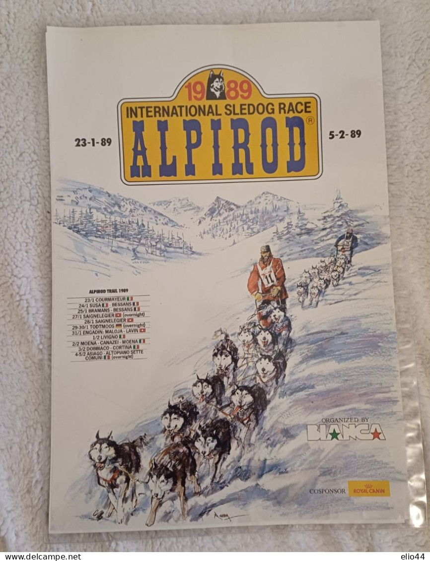Altri Temi E Collezioni - Poster Spor Invernali International  Sledog Race ALPIROD - - Sports D'hiver