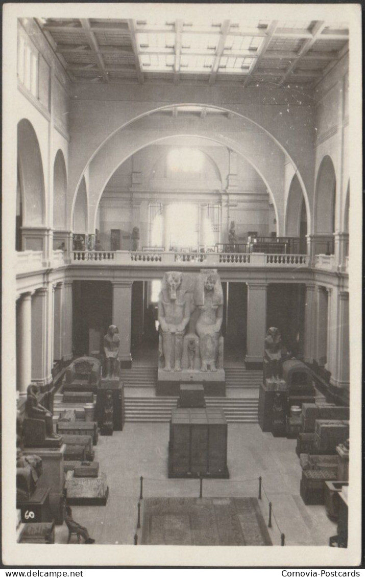 Entrance Hall, Egyptian Museum, Cairo, C.1930 - RP Postcard - Le Caire