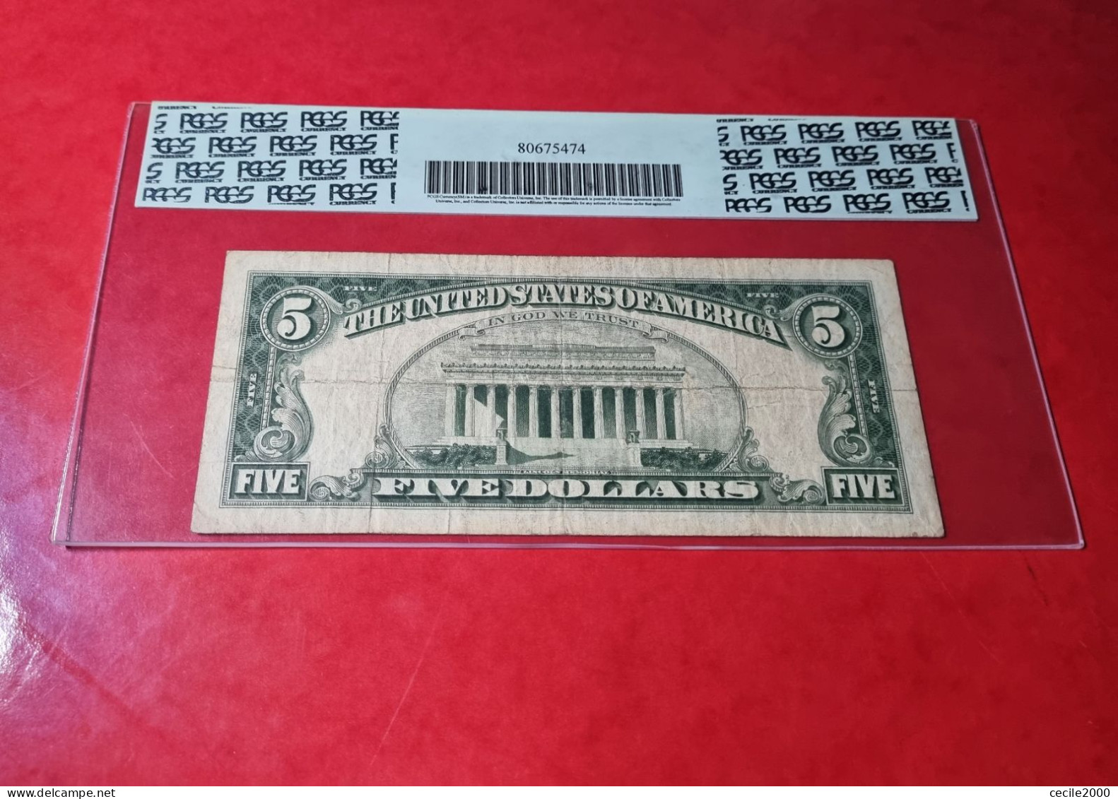 1963 USA $5 DOLLARS *STAR/REPLACEMENT* UNITED STATES BANKNOTE PCGS 15 BILLETE ESTADOS UNIDOS COMPRA MULTIPLE CONSULTAR - Billets Des États-Unis (1928-1953)