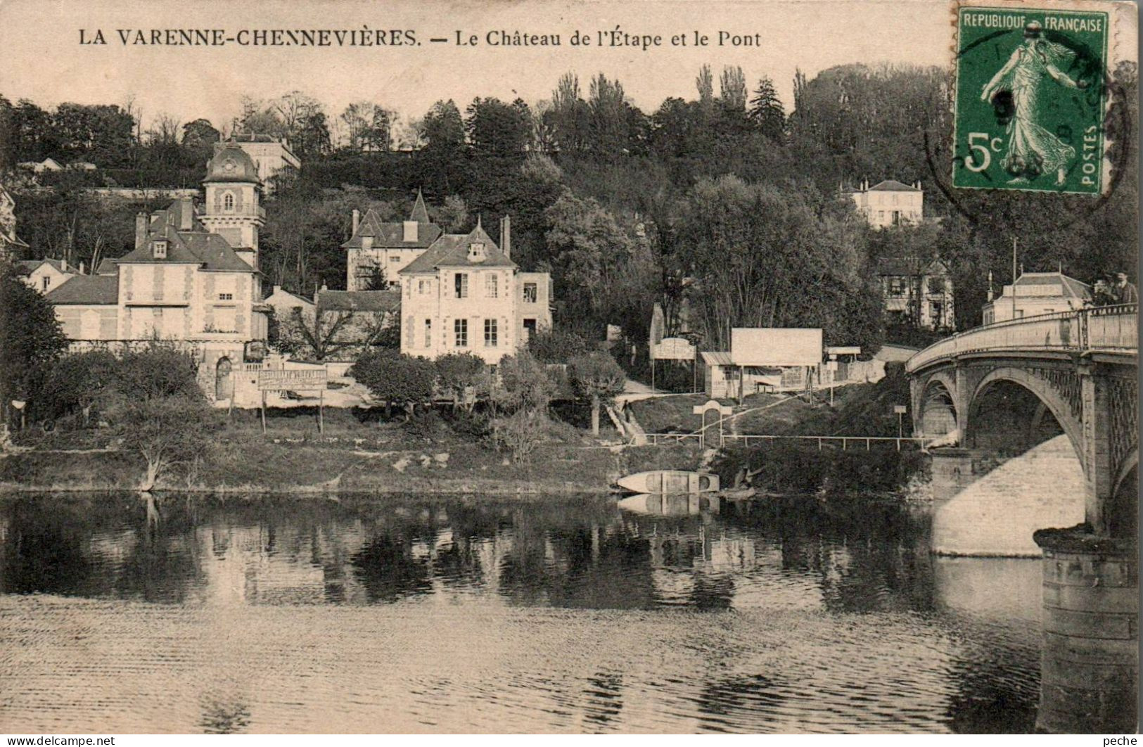 N°2912 W -cpa La Varenne Chennevières -le Château De L'étape Et Le Pont- - Chennevieres Sur Marne