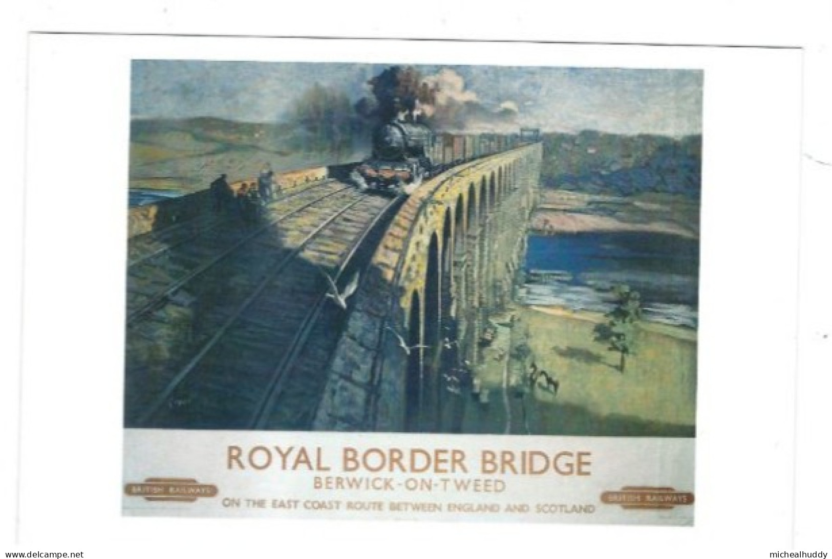 RAIL POSTER UK ON POSTCARD    BRITISH RAILWAYS  ROYAL BORDER BRIDG3E  CARD NO 10170934 - Equipment