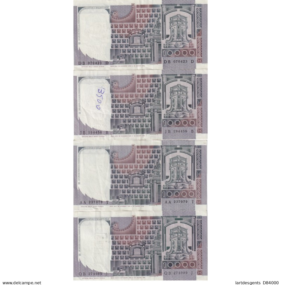 Billets Italie 10000 Lire 1978/1980 - Lartdesgents.fr - Other & Unclassified