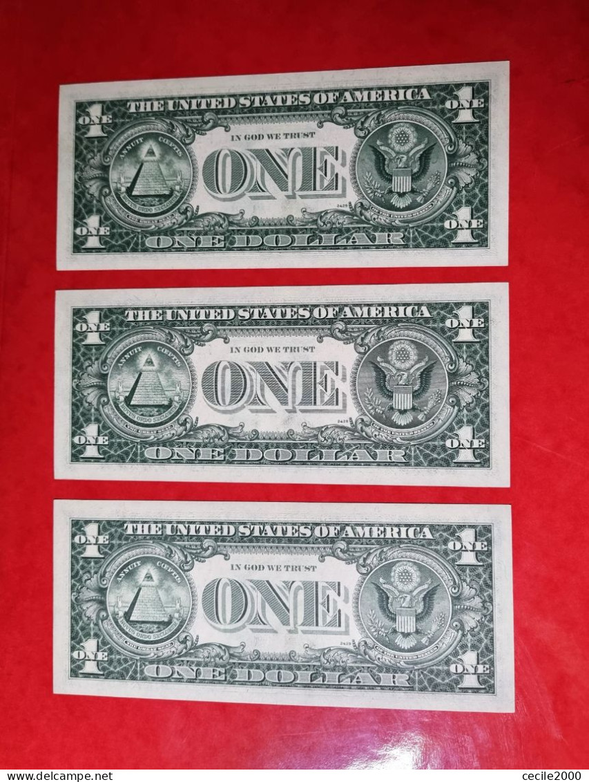 3x 1977 $1 DOLLAR ATLANTA USA UNITED STATES BANKNOTE UNCIRCULATED UNC BILLETE ESTADOS UNIDOS*COMPRAS MULTIPLES CONSULTAR - Biljetten Van De  Federal Reserve (1928-...)