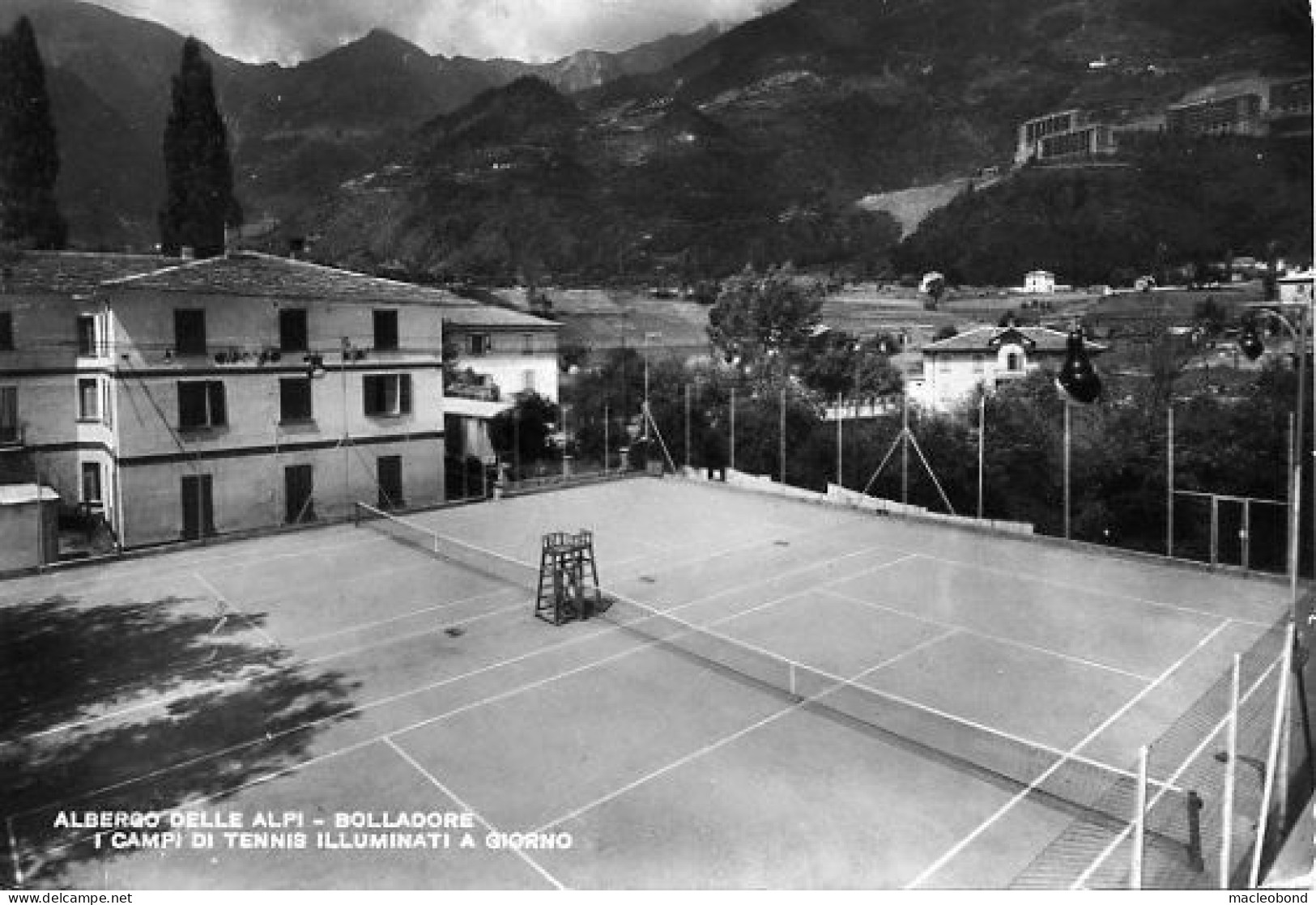 Bolladore (Sondrio) - Albergo Delle Alpi - I Campi Da Tennis Illuminati A Giorno - Sondrio