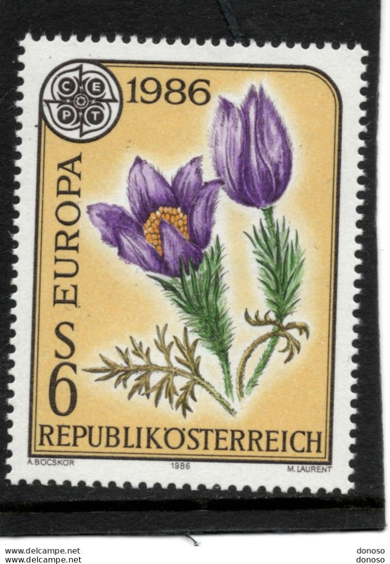AUTRICHE 1986 Europa, Fleur, Grande Pulsatille Yvert 1676, Michel 1848 NEUF** MNH Cote 2,50 Euros - Unused Stamps