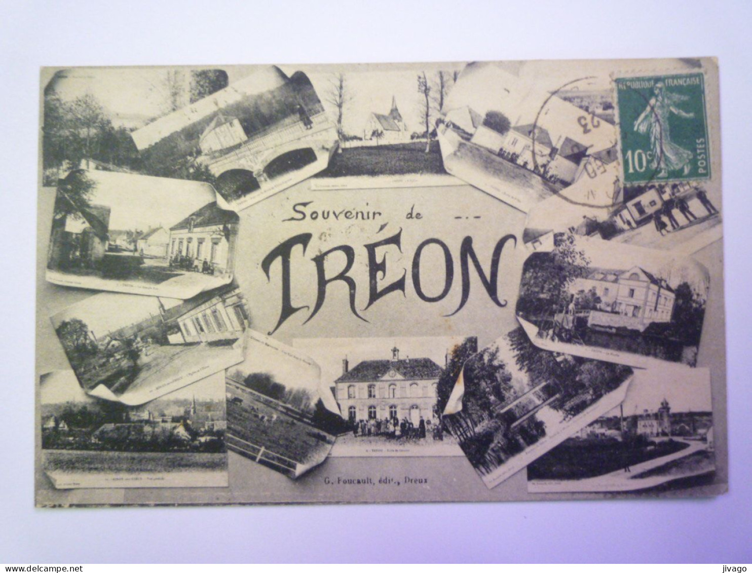 2024 - 1806  TREON  (Eure-et-Loir)  :  " SOUVENIR De TREON "  Carte Multivue   1923   XXX - Autres & Non Classés