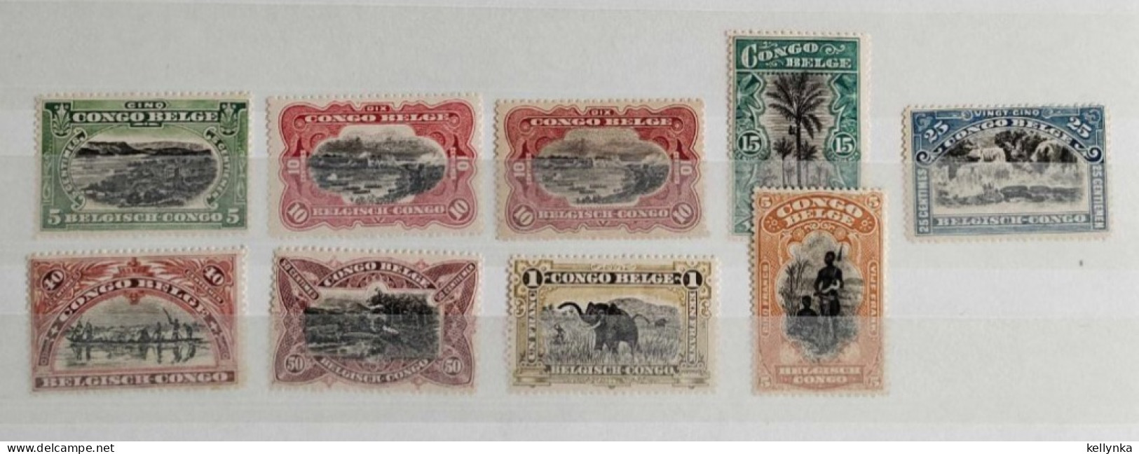 Congo Belge - 64/71 + 65a - Bilingues - 1915 - MH - Unused Stamps