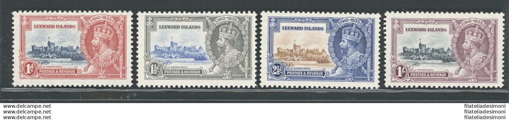 1935 Leeward Islands - Stanley Gibbons N. 88-91 - 4 Valori - Silver Jubilee - MH* - Otros & Sin Clasificación