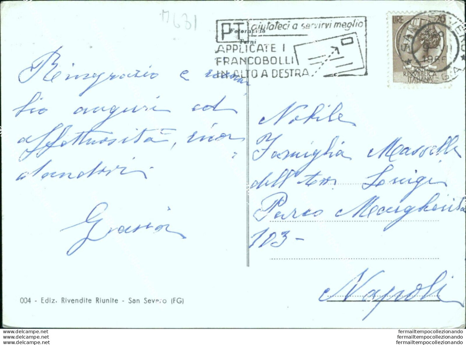 M681 Cartolina S.severo Corso Garibaldi  Provincia Di Foggia - Foggia
