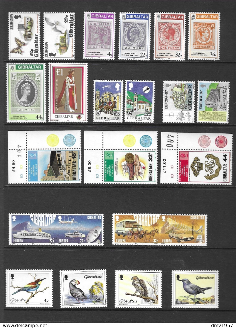 Gibraltar 1986-8 MNH Selection Cat £42+ - Gibraltar