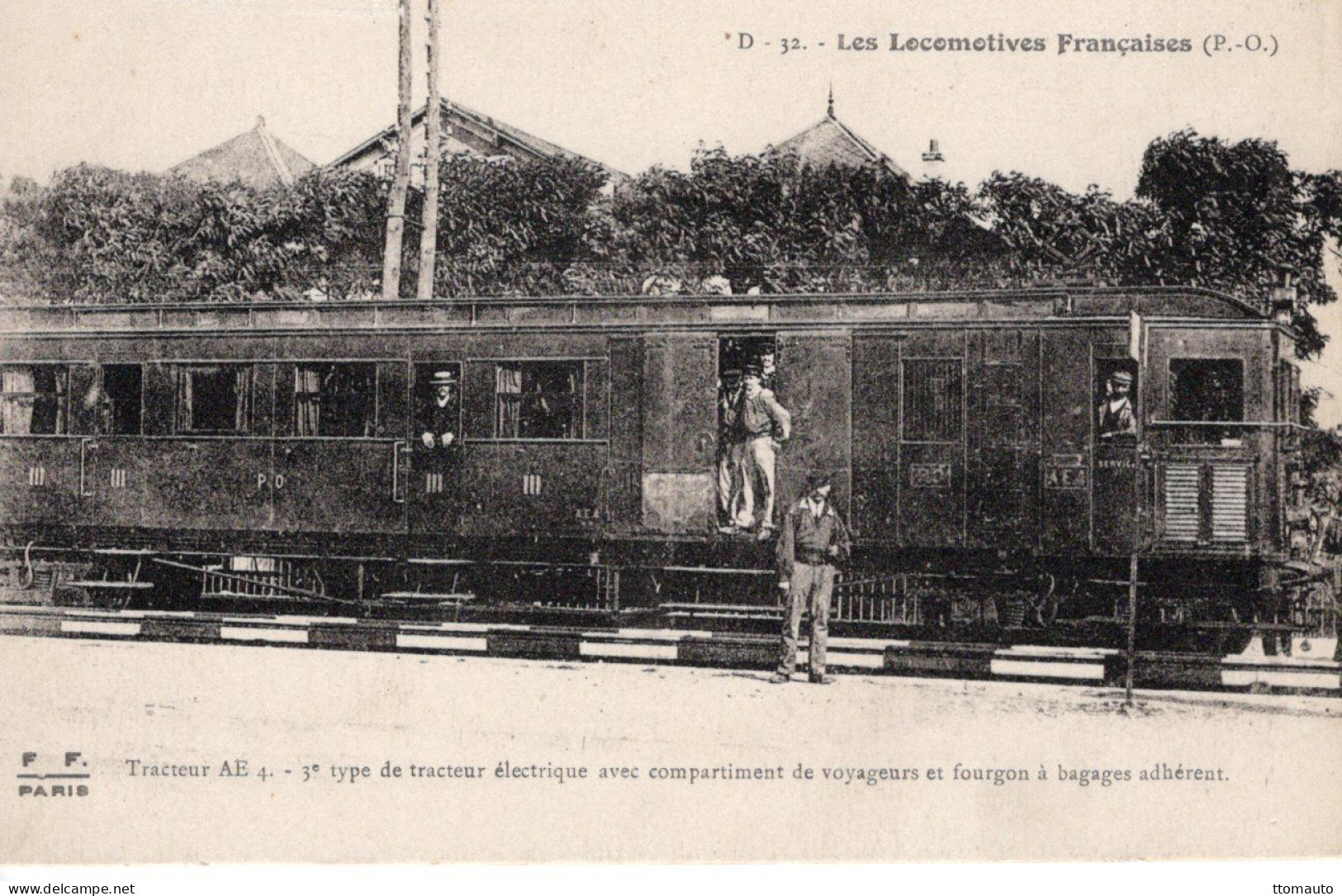 Locomotives Francaises (P.-O.)) -  Tracteur Electrique AE4 3e Type  - Fleury Serie #  D-32 - Trains