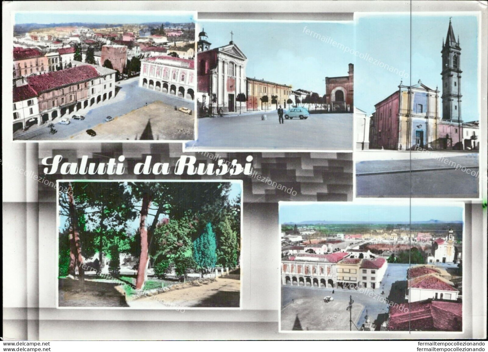 Ai90 Cartolina Saluti Da Russi 5 Vedutine Provincia Di Ravenna - Ravenna