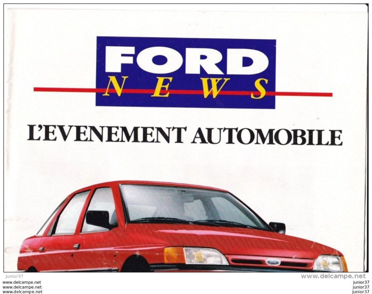 Dépliant Journal 1990, Ford Nouvelle Escort & Orion, Fieta, Sierra, Scorpio - Publicités