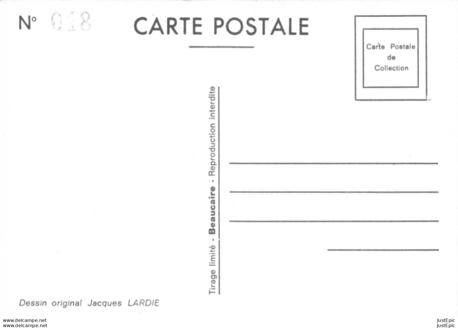 LARDIE Jihel Tirage 85 Ex. Caricature Politique Bernard STASI Franc-maçonnerie - CPM - Satiriques