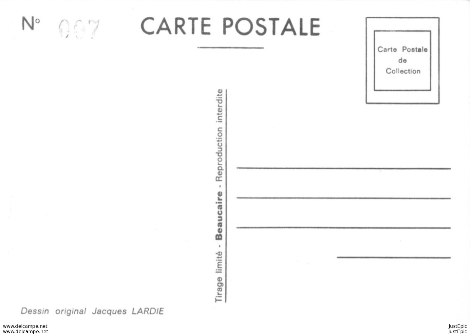 LARDIE Jihel Tirage 7/85 Ex. "Série Petite Actualité" N°230 - Caricatures Jack Lang Et Jacques Ralite CPM - Satirical