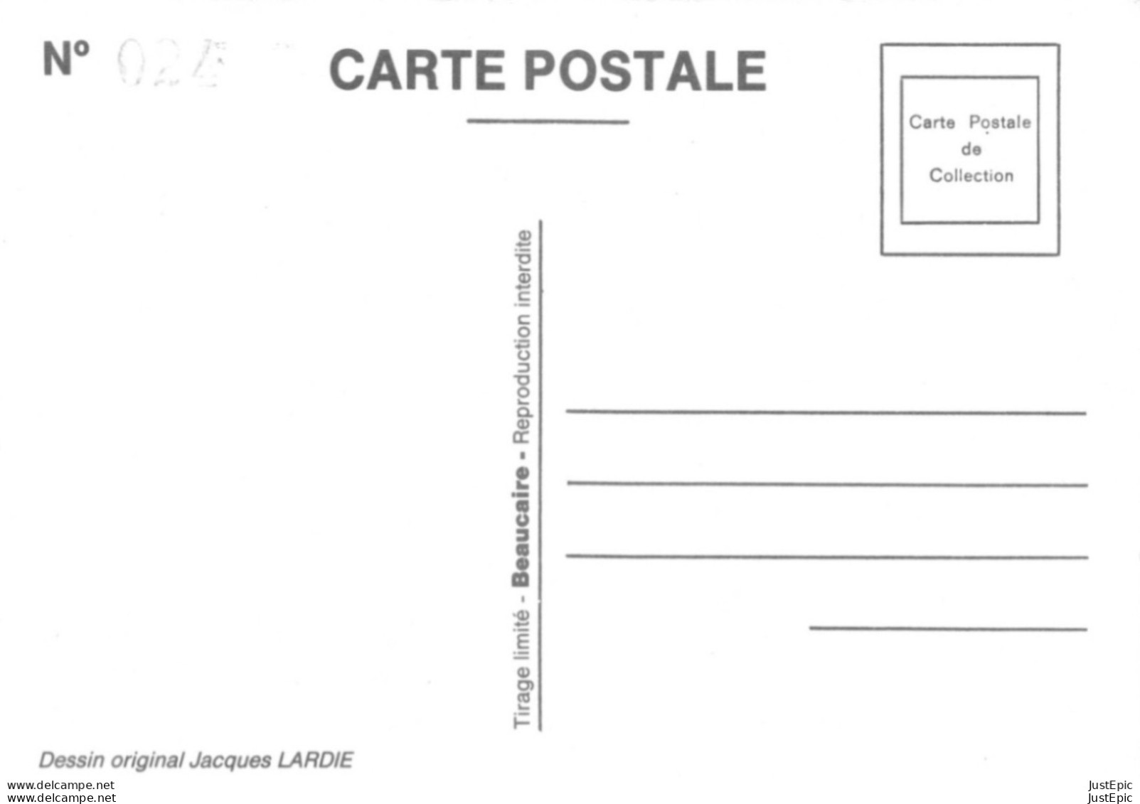 " JACQUES MEDECIN JOUE L'ANTISEMITE." - LARDIE Jihel Tirage 85 Ex. Caricature Politique Franc-maçonnerie Juifs RPR CPM - Judaisme