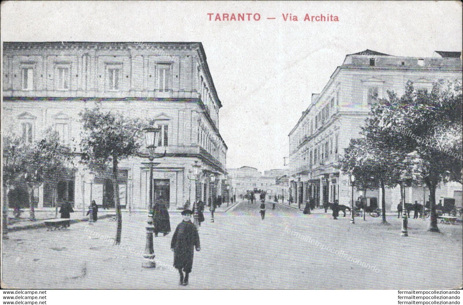 Ar297 Cartolina Taranto Citta' Via Archita - Taranto