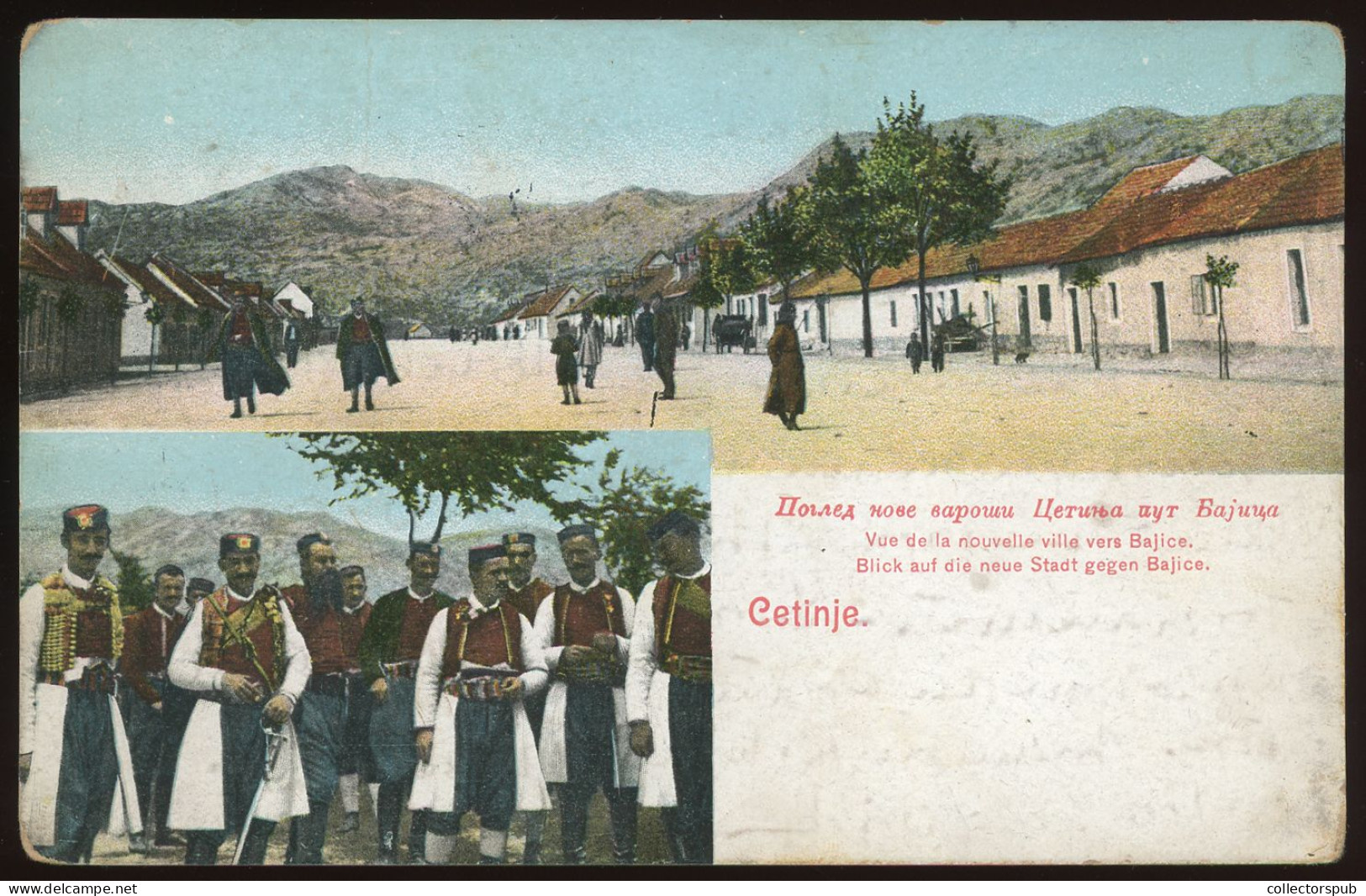 CETINJE WW1. Old Postcard With Feldpost - Montenegro