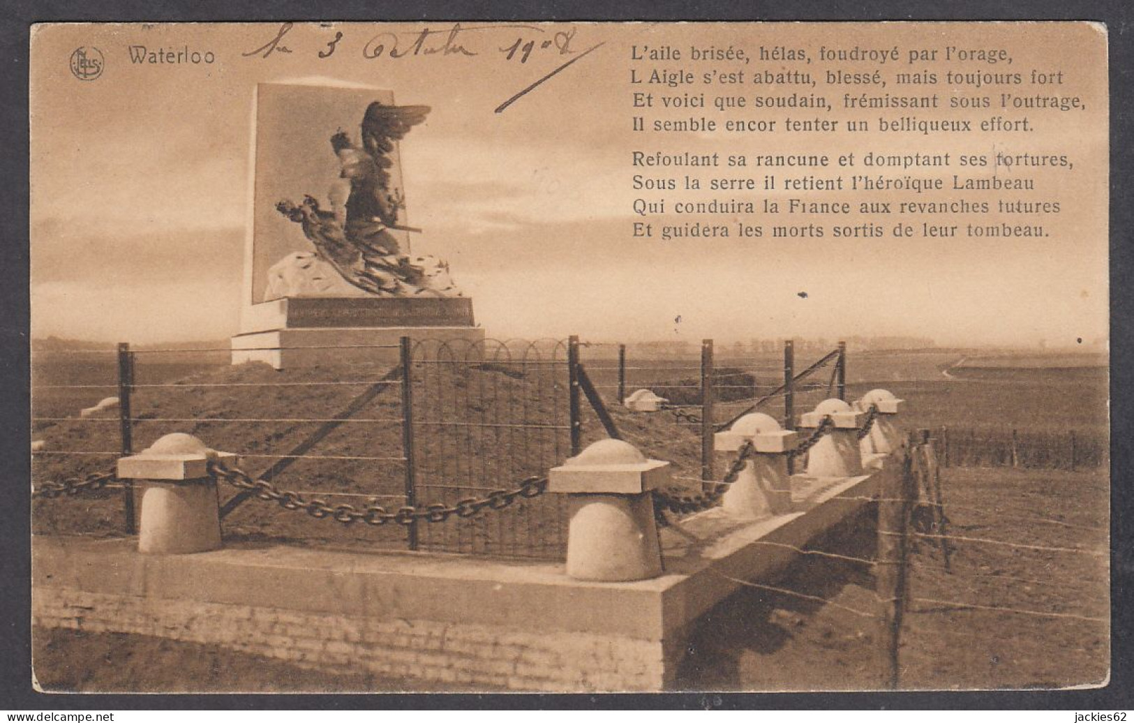 117449/ Waterloo, L'Aigle Blessé, Monument Au *Dernier Carré* Des Troupes Napoléoniennes - Monuments Aux Morts