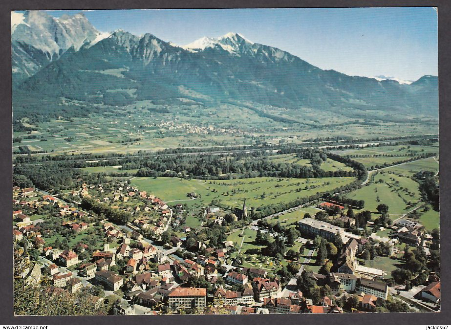 109887/ BAD RAGAZ, Blick Auf Maienfeld Mit Gleckhorn Und Vilan  - Bad Ragaz