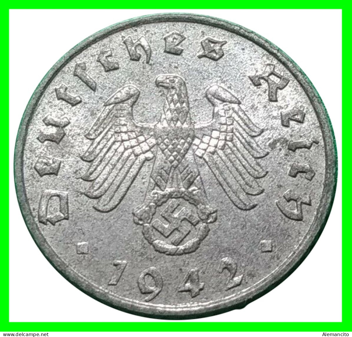 ALEMANIA - GERMANY SERIE DE 6 MONEDAS DE 5 REICHSPFNNIG TERCER REICHS ( AÑO 1942 CECAS ( - A - B -D - E - F - G ) - 5 Reichspfennig
