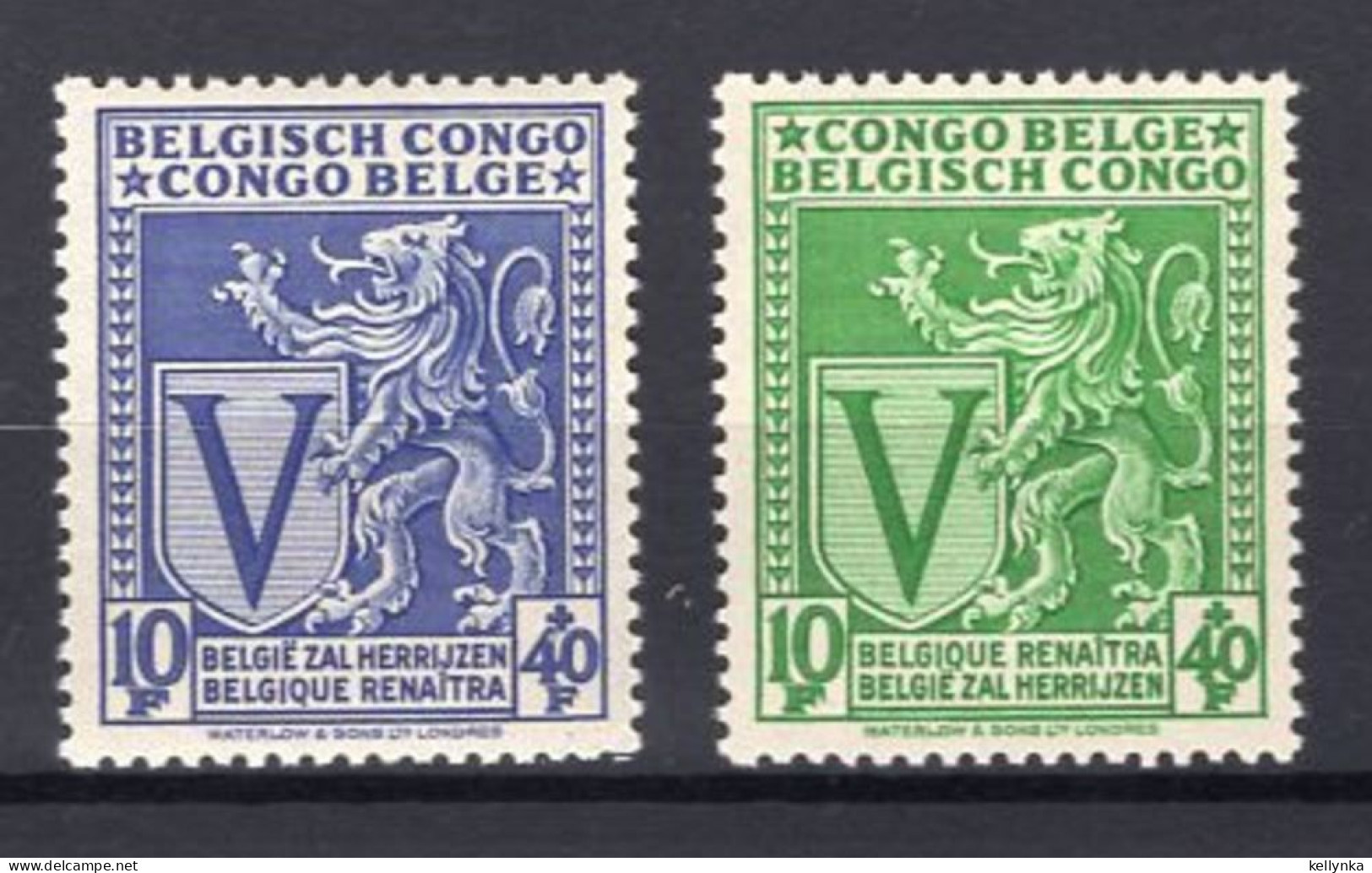 Congo Belge - 268/269 - Lion Héraldique - 1942 - MH - Neufs
