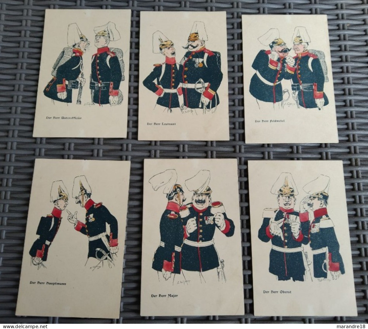 Lot De 6 Cartes Série"nach Der Kritik"n320 Illustrées Par Sihlemoy - Humoristiques