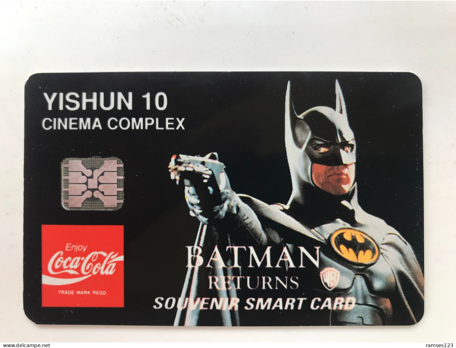 RARE   CARTE CINEMA  BATMAN  RETURNS   SMART CARD   COCA COLA  SCHLUMBERGER  SC5  MINT - Cinema