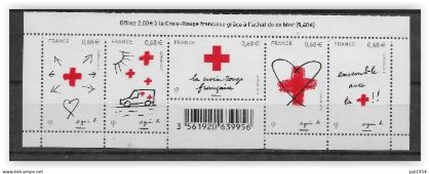 France 2015 N° 5001/5005 Neufs Issus Du Bloc Croix Rouge à La Faciale - Neufs