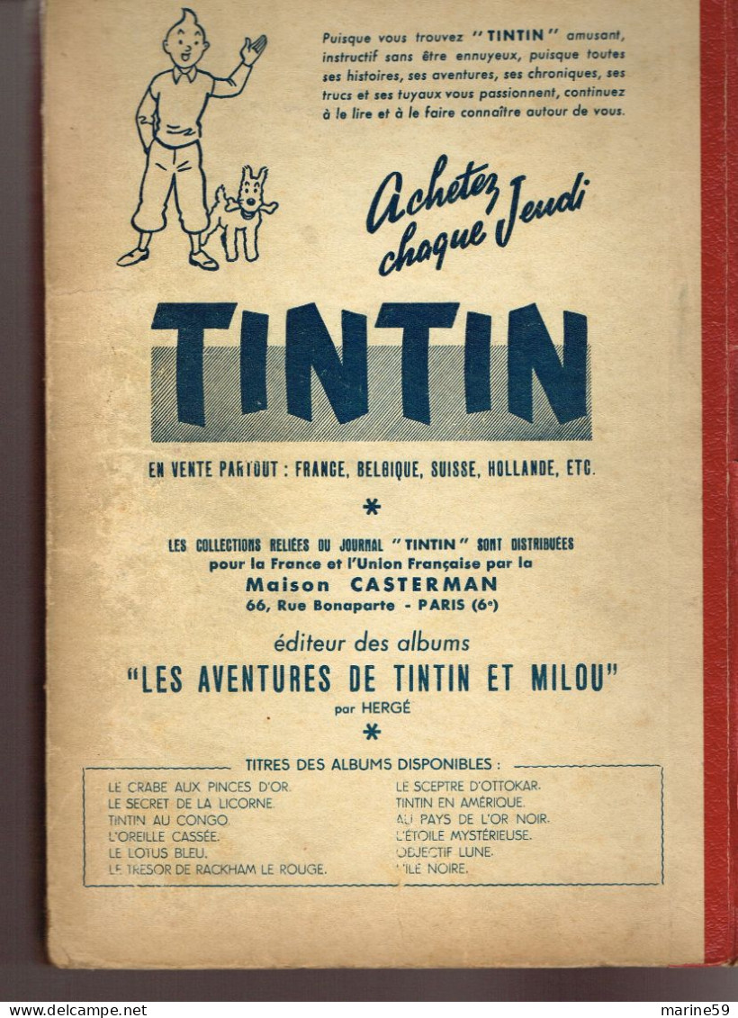 MA 182 - ALBUM TINTIN N° 19 De 1954 - Du N° 279 Au N° 291 - Visible à DUNKERQUE - Autres & Non Classés