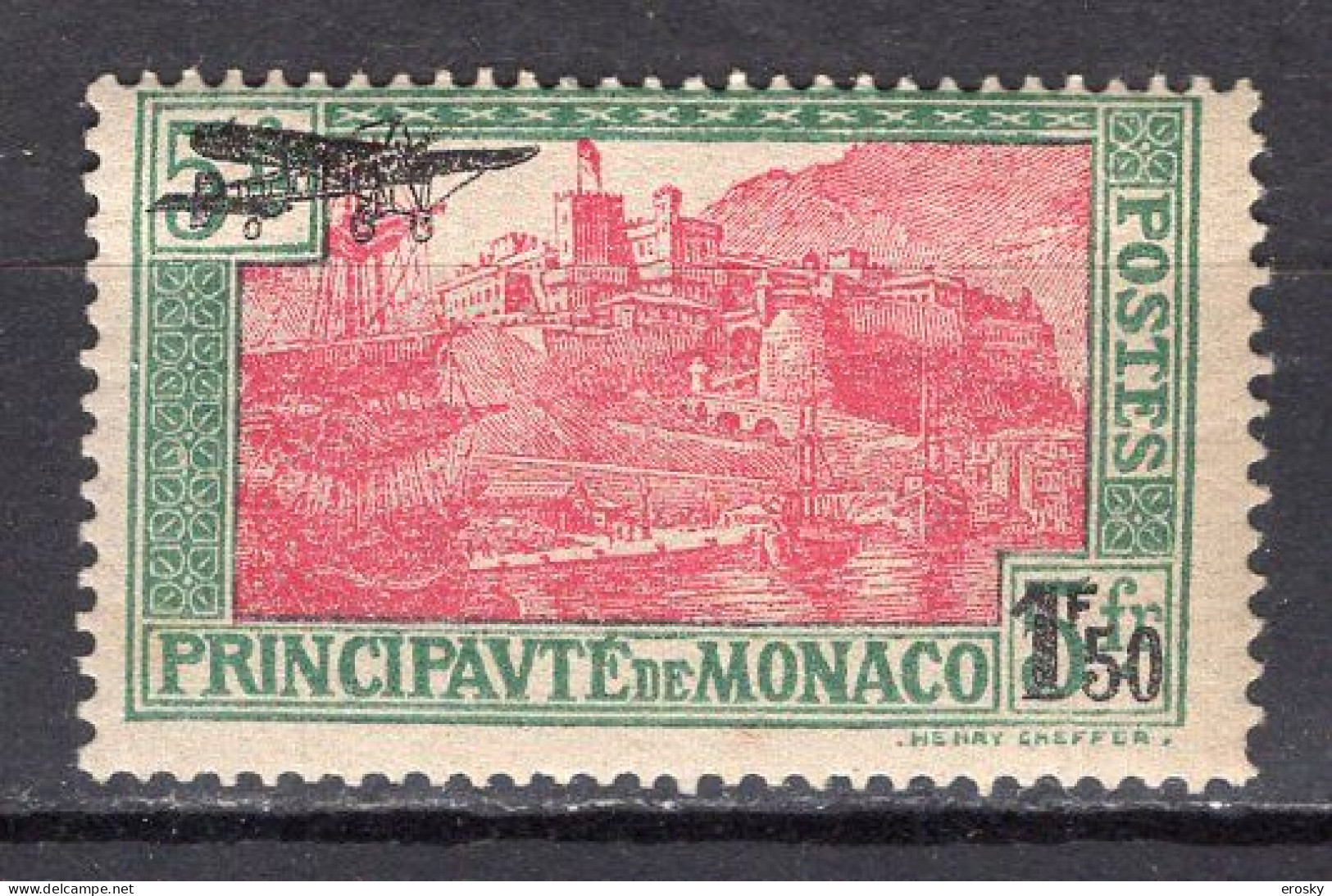 Q7181 - MONACO Aerienne Yv N°1 * - Airmail