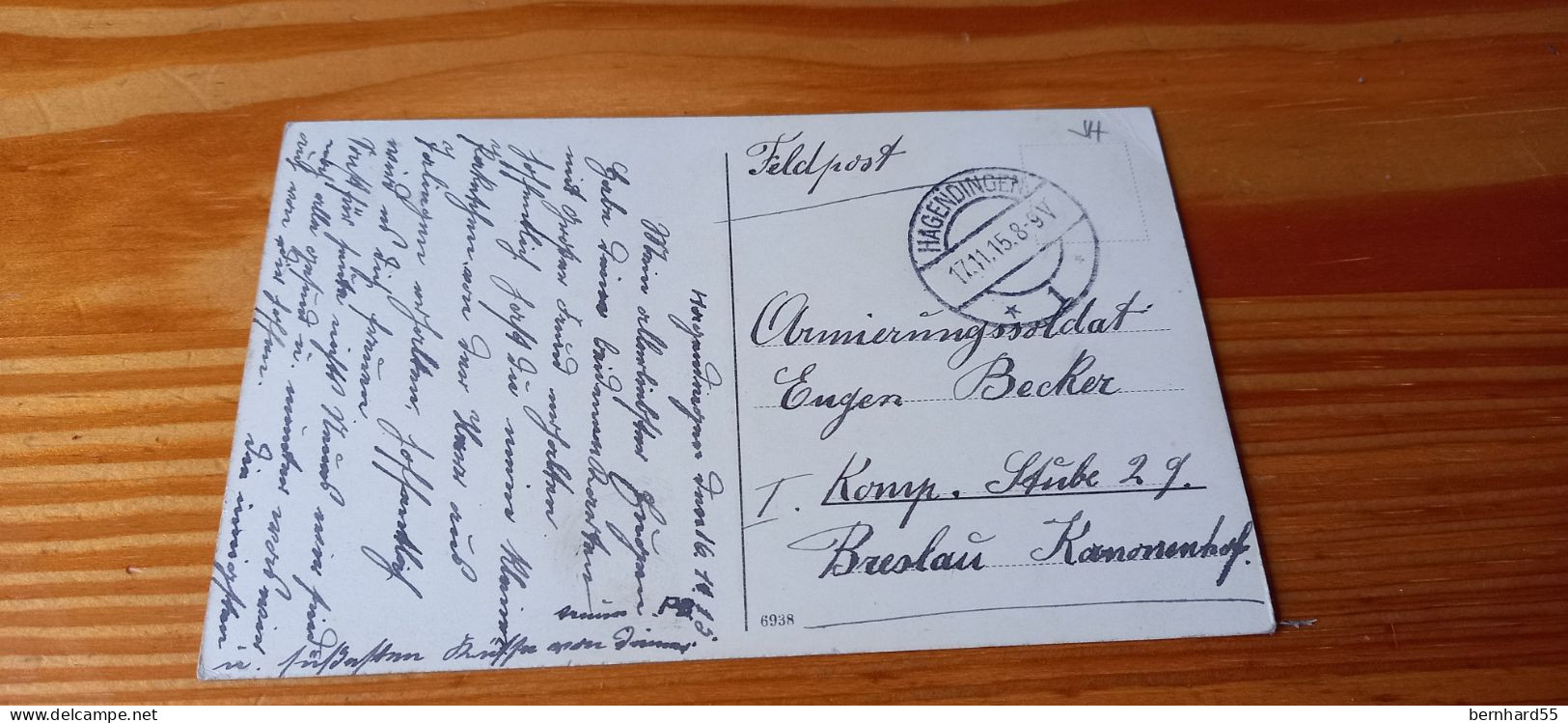 Gruß Aus Stahlheim - Amneville Rathaus  Total Farbig  Postalisch Gelaufen 1915 - Autres & Non Classés