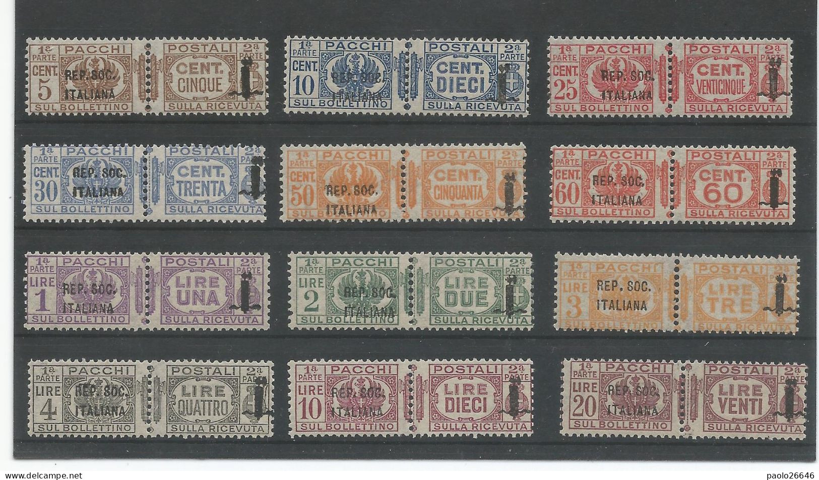 1944 Repubblica Sociale Pacchi Postali Fascetto. MNH Gomma Integra - Paketmarken