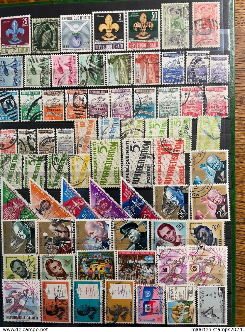 Collection Haiti o/**, classic to modern, approx 600 stamps, desired revenue 25
