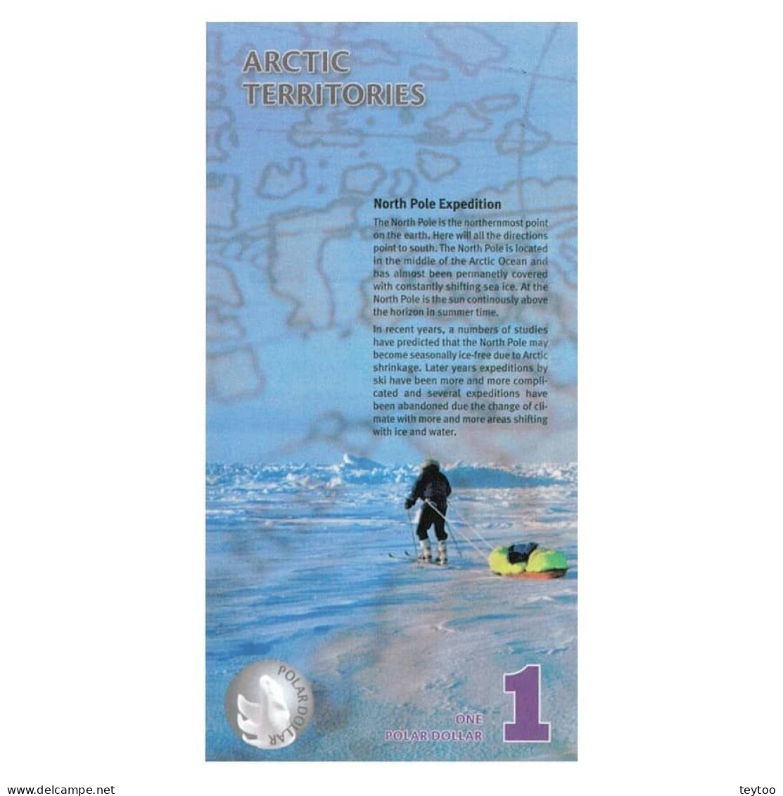 C0010# Territorios Árticos 2012[BLL] 1 Dólar Polar (SC) - Fictifs & Spécimens