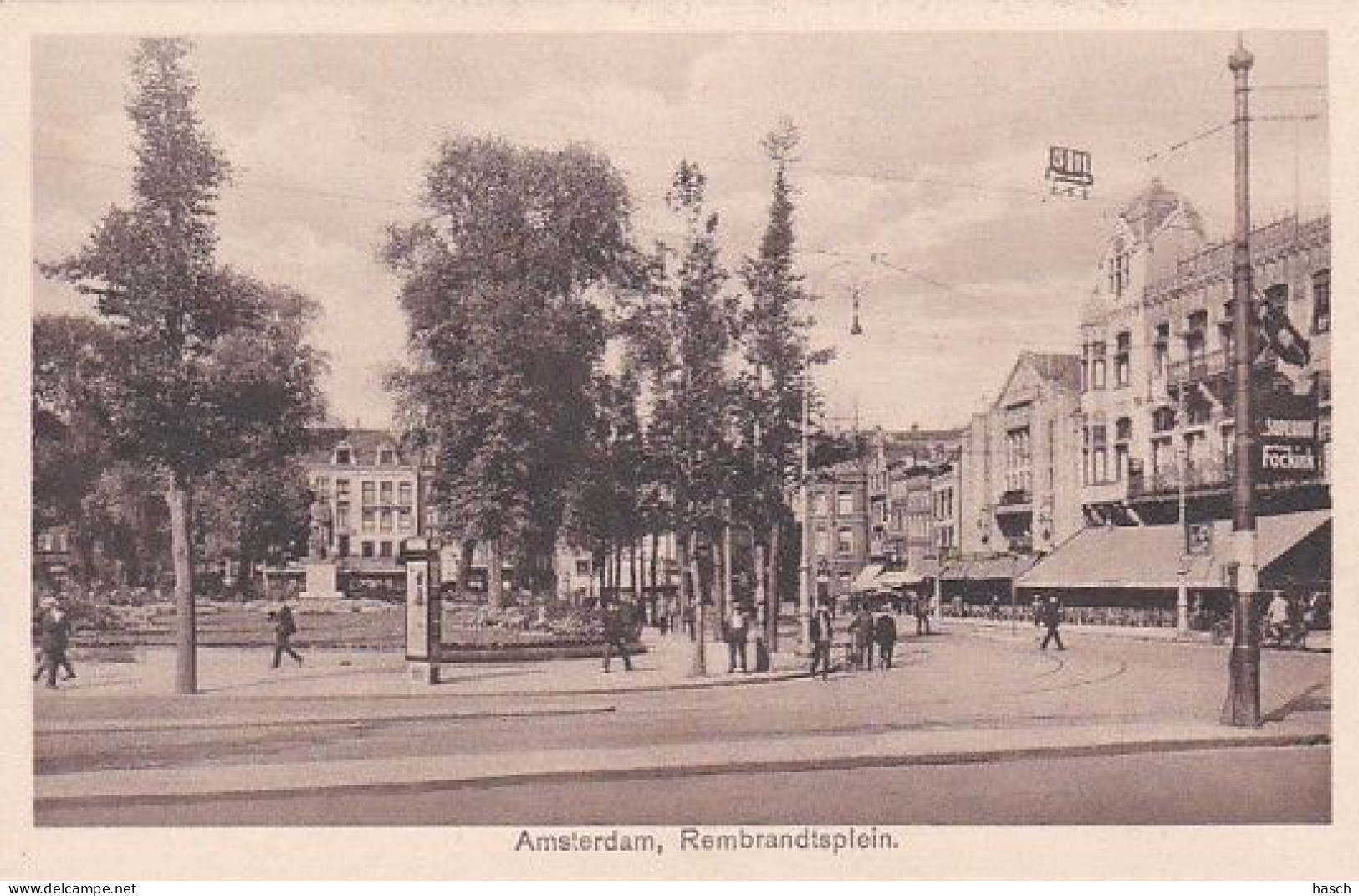 1838	39	Amsterdam, Rembrandtsplein (poststempel 1903) - Amsterdam